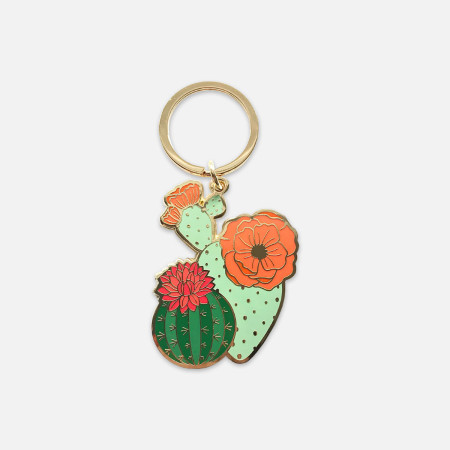 Blooming Cacti Keychain
