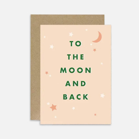 Moon & Back Greeting Card