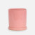 8'' Baby Pink Ceramic + Saucer