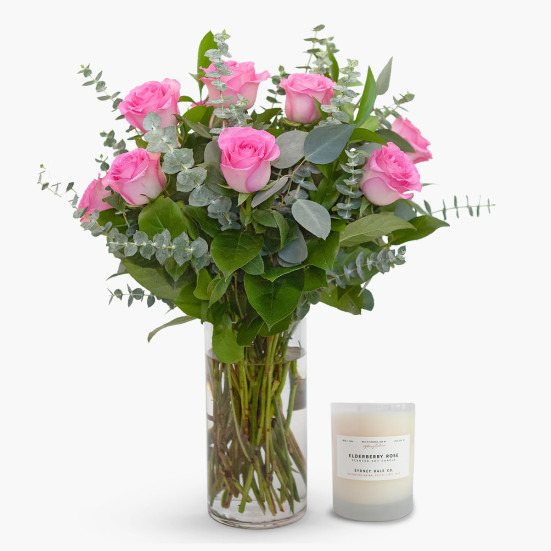 Pink Roses + Sydney Hale Candle New Baby