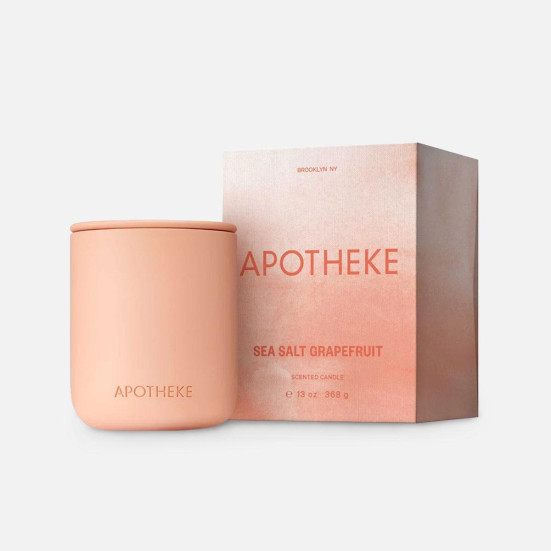 Apotheke Sea Salt Grapefruit 2-Wick Ceramic Candle Featured
