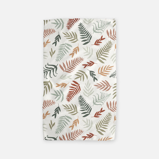 Geometry Forest Floor Ferns Kitchen Tea Towel Holiday Gifting