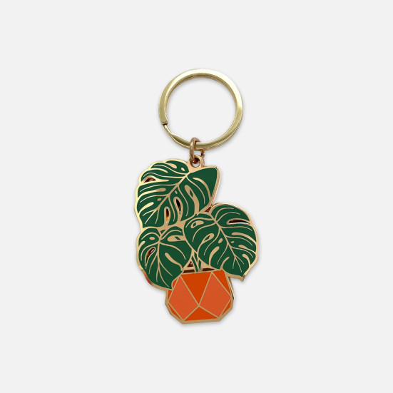 Monstera Plant Keychain Christmas Gifts