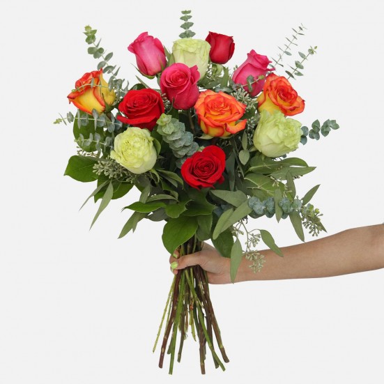 Multicolor Rose Bouquet Congratulations