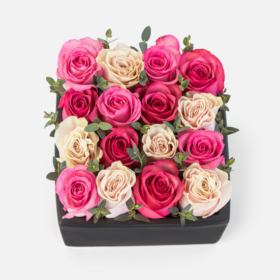 Blushing Rose Garden Flowers for Mom