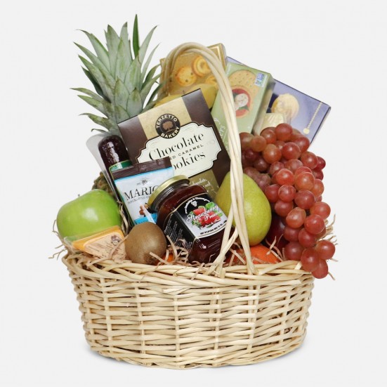 Fruit + Savory Snacks Gift Basket Housewarming
