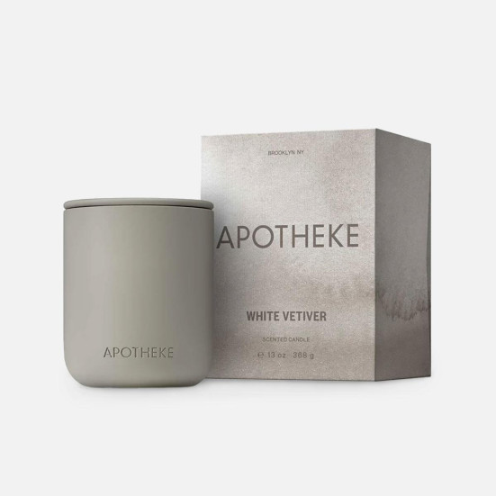 Apotheke White Vetiver 2-Wick Ceramic Candle Home & Lifestyle