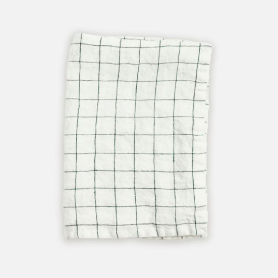 Creative Women Stone Washed Linen Windowpane Tea Towel Thank You