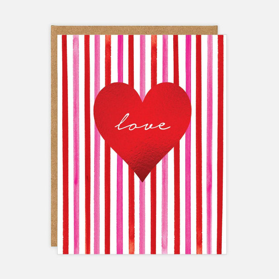 Red Love Heart Card Valentine's Day
