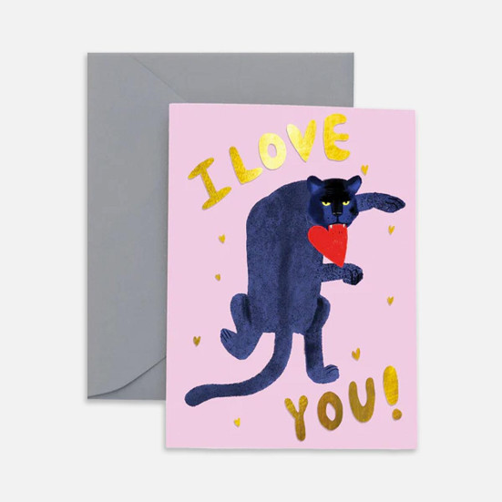 Big Cat Love Card Love & Romance