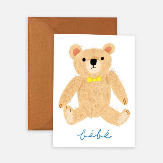 Teddy Baby Card New Baby