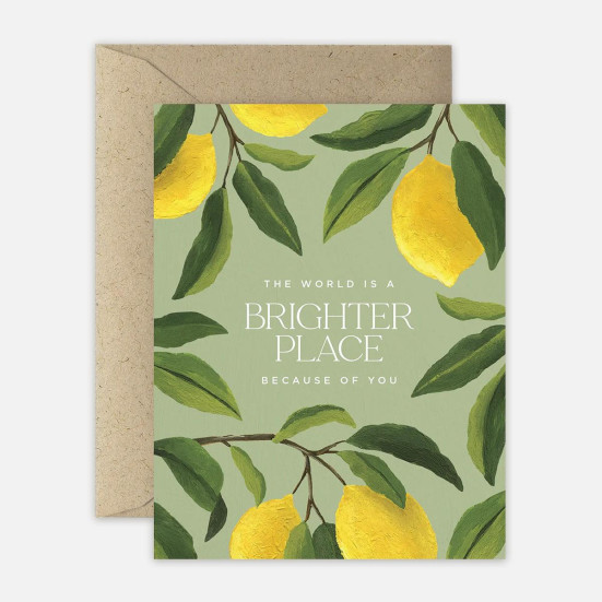 Lemons Brighter Place Card Greeting Cards