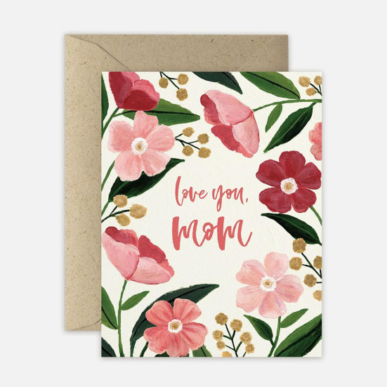 Love You Mom Poppy Card Greeting Cards