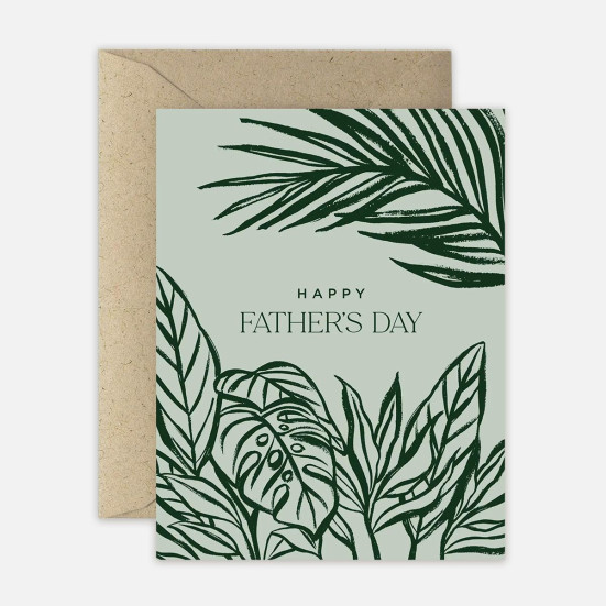 Tropical Brush Father's Day Card Greeting Cards