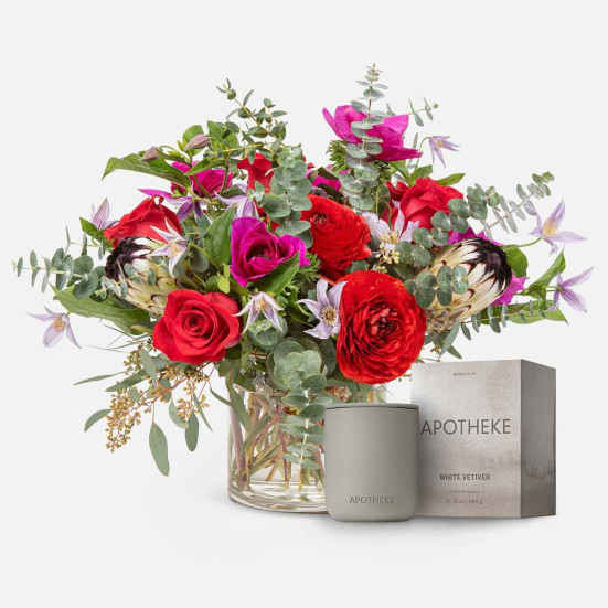 Mila + Apotheke Candle All Valentine's Flowers