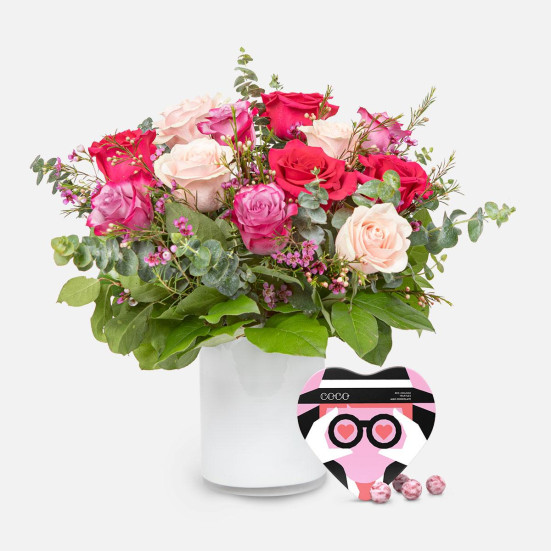 Love Bug + COCO Truffles Heart Tin All Valentine's Flowers