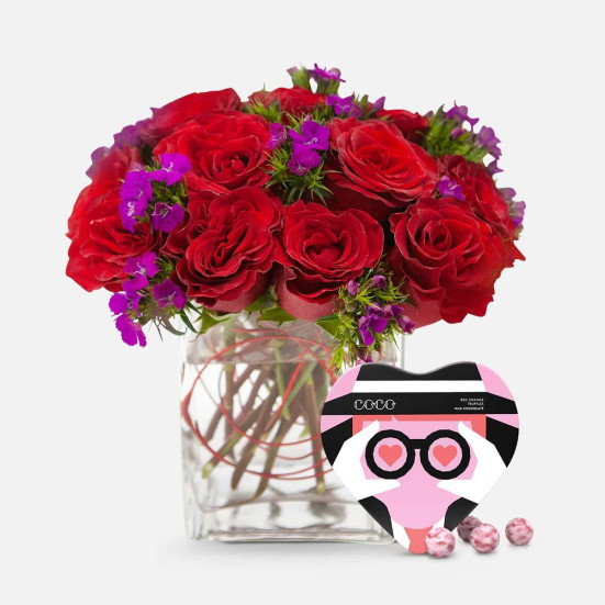 Love Expressions + COCO Truffles Heart Tin Roses