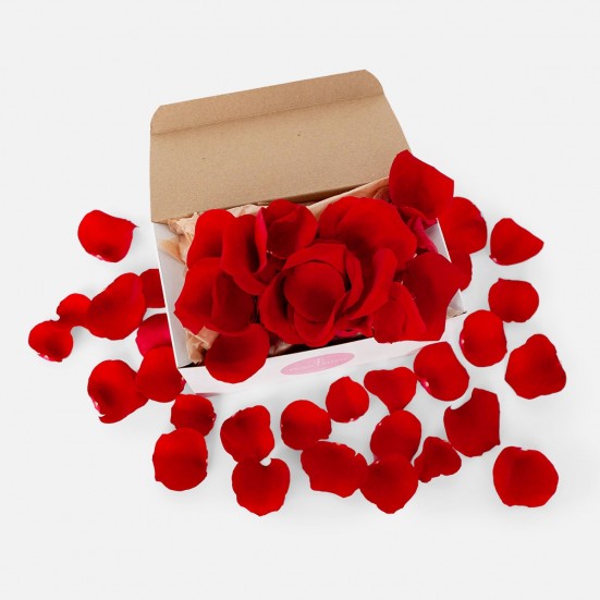 Red Rose Petals Box Flowers