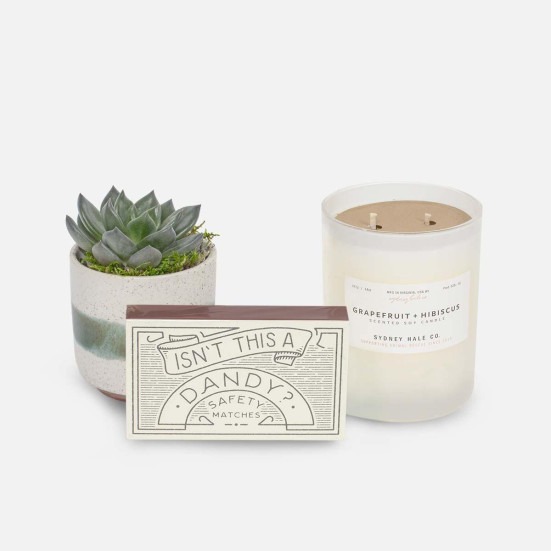 Candle & Succulent Gift Box Christmas Gifts