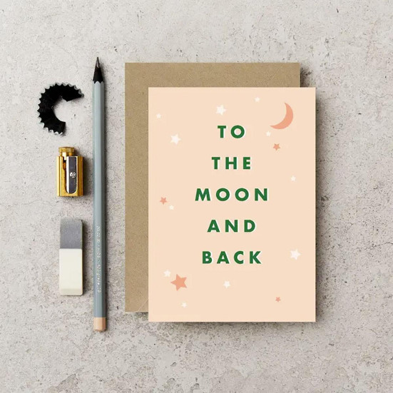 Moon & Back Greeting Card Love & Romance