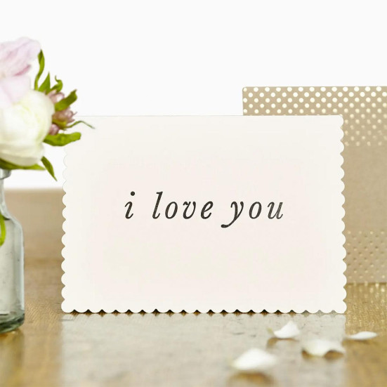 Luxe I Love You Card Valentine's Day