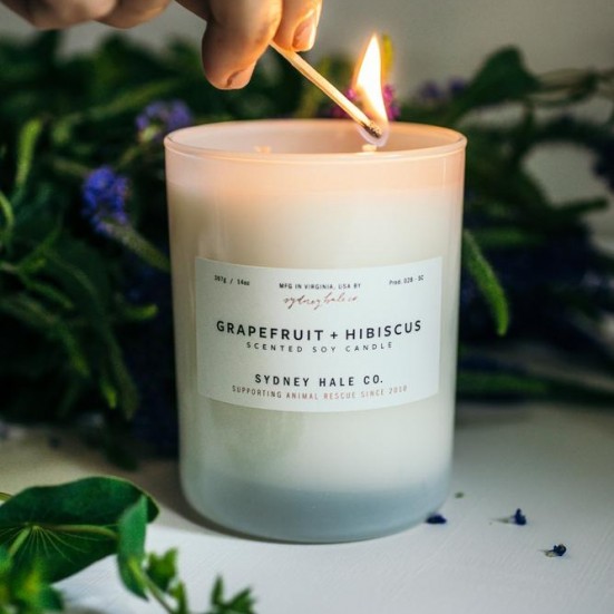 Sydney Hale Co. Grapefruit + Hibiscus Candle New Baby